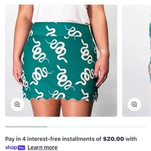 Teleri athletic snake tennis golf skort large